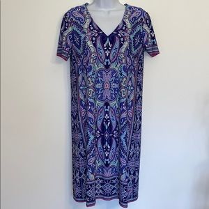 London Style paisley print shift dress